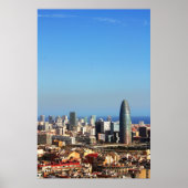 Barcelona-cityscape Poster (Voorkant)