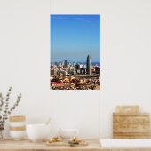 Barcelona-cityscape Poster (Keuken)