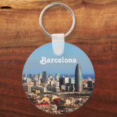 Barcelona-cityscape Sleutelhanger (Voorkant)