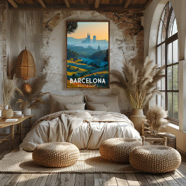 Barcelona: Ciudad de Gaudí Naturaleza Arquitectura Perfect Poster