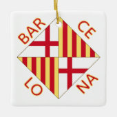 Barcelona coat of arms keramisch ornament (Voorkant)