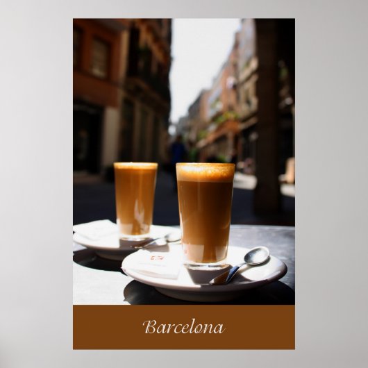 Barcelona Coffee Break Poster (Voorkant)