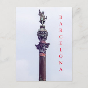 Barcelona Columbusmonument uitzicht ansichtkaart Briefkaart