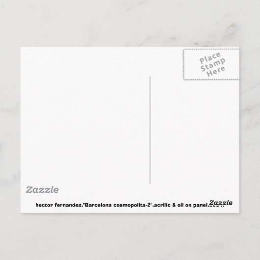 Barcelona cosmopolita-2 briefkaart (Achterkant)