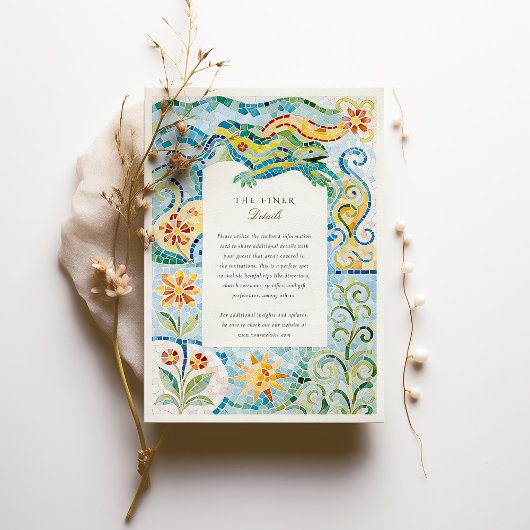 Barcelona door Gaudí geïnspireerd mozaïek bruiloft Kaart