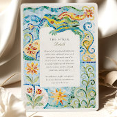 Barcelona door Gaudí geïnspireerd mozaïek bruiloft Kaart