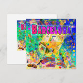 Barcelona Epoch Uur Vakantie Kaart (Voorkant / Achterkant)