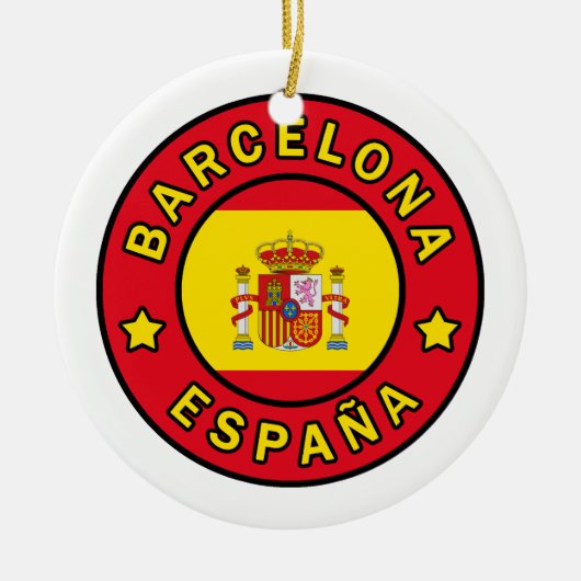 Barcelona España Keramisch Ornament (Voorkant)