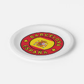 Barcelona España Papieren Bordje (Gekanteld)