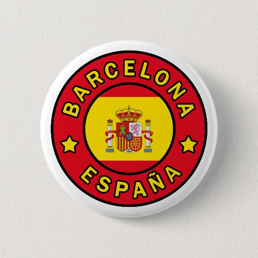 Barcelona España Ronde Button 5,7 Cm (Voorkant)