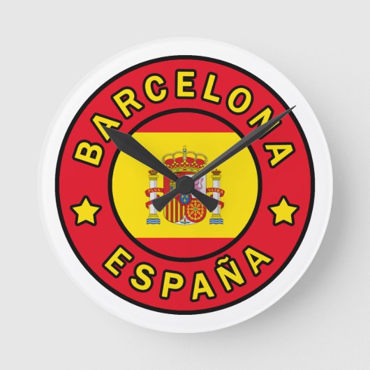 Barcelona España Ronde Klok (Voorkant)
