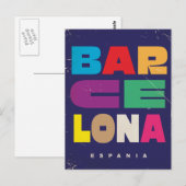 Barcelona Espania Briefkaart (Voorkant / Achterkant)