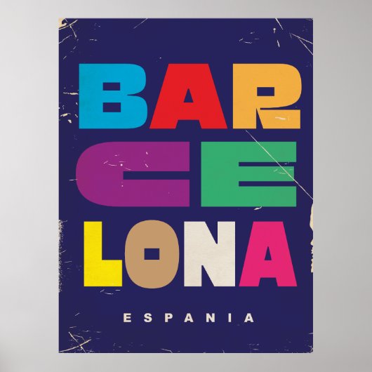 Barcelona Espania Poster (Voorkant)
