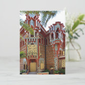 Barcelona. Gaudí. Casa Vicens. Kaart (Staand voorkant)