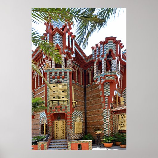 Barcelona. Gaudí. Casa Vicens. Poster (Voorkant)