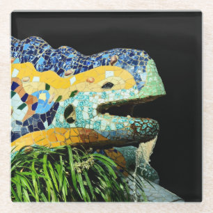 Barcelona, Gaudi - Lizard, Spanje (dinning) Glazen Onderzetter