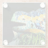 Barcelona, Gaudi - Lizard, Spanje (dinning) Glazen Onderzetter (Achterkant)