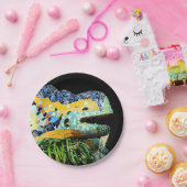 Barcelona, Gaudi - Lizard, Spanje (feestdinning) Papieren Bordje (Feest)