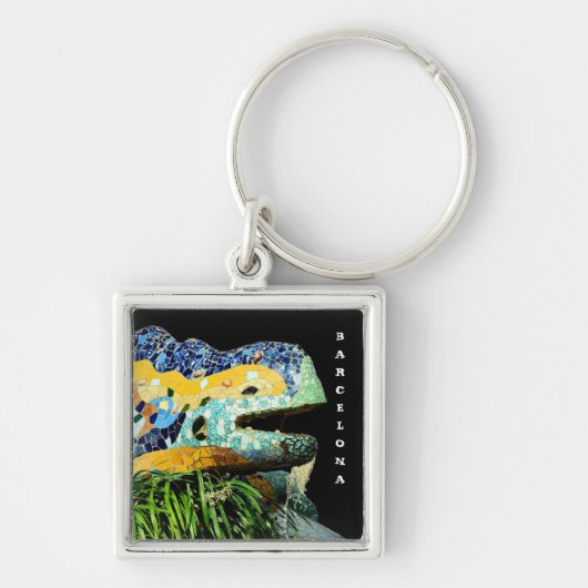 Barcelona, Gaudi - Lizard, Spanje - stad Sleutelhanger (Voorkant)