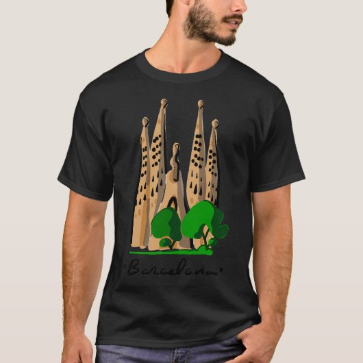 Barcelona Gaudi Logo T-shirt (Voorkant)