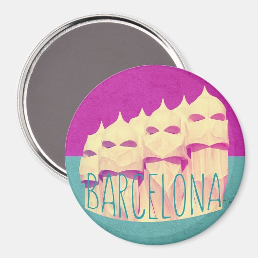 Barcelona Gaudi Paradise Magnet (Voorkant / Achterkant)