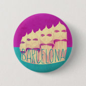 Barcelona Gaudi Paradise Ronde Button 5,7 Cm (Voorkant)