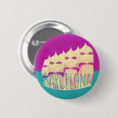 Barcelona Gaudi Paradise Ronde Button 5,7 Cm (Voorkant /achterkant)