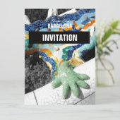 Barcelona Gaudi Park Guell Kaart (Staand voorkant)