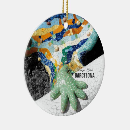 Barcelona Gaudi Park Guell Keramisch Ornament (Rechts)