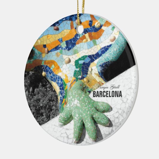 Barcelona Gaudi Park Guell Keramisch Ornament (Links)