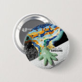 Barcelona Gaudi Park Guell Ronde Button 5,7 Cm (Voorkant /achterkant)