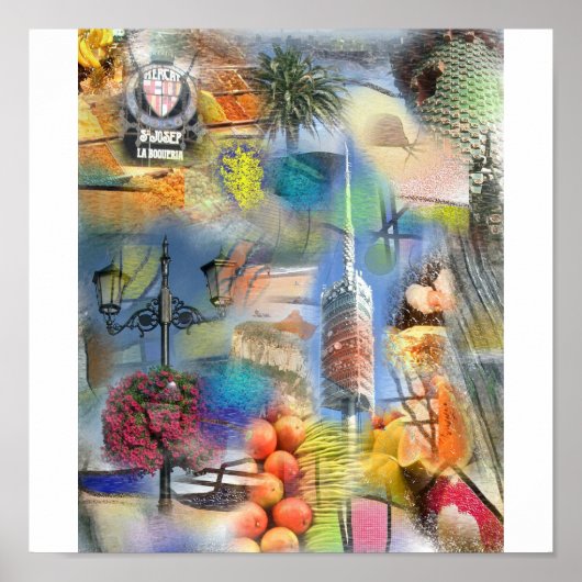 Barcelona Gaudi Poster (Voorkant)