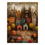 Barcelona: Gaudi's Masterpiece - Whimsical Art Perfect Poster (Voorkant)