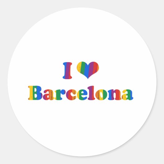 BARCELONA GAY PRIDE RONDE STICKER (Voorkant)