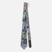 Barcelona Graffiti Necktie Stropdas (Voorkant)