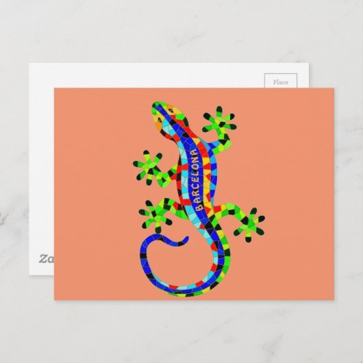 Barcelona-hagedis Briefkaart (Voorkant / Achterkant)