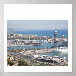 Barcelona Harbour Poster