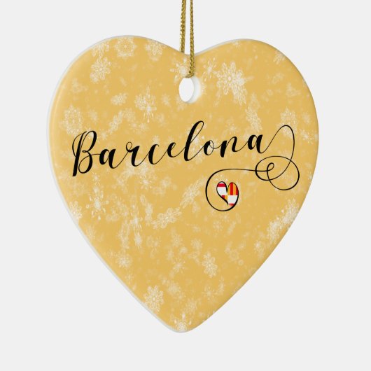 Barcelona Hart, Kerstboomornament Keramisch Ornament (Rechts)