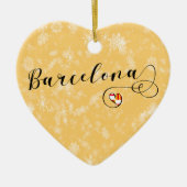 Barcelona Hart, Kerstboomornament Keramisch Ornament (Voorkant)