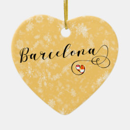 Barcelona Hart, Kerstboomornament Keramisch Ornament