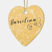 Barcelona Hart, Kerstboomornament Keramisch Ornament (Links)