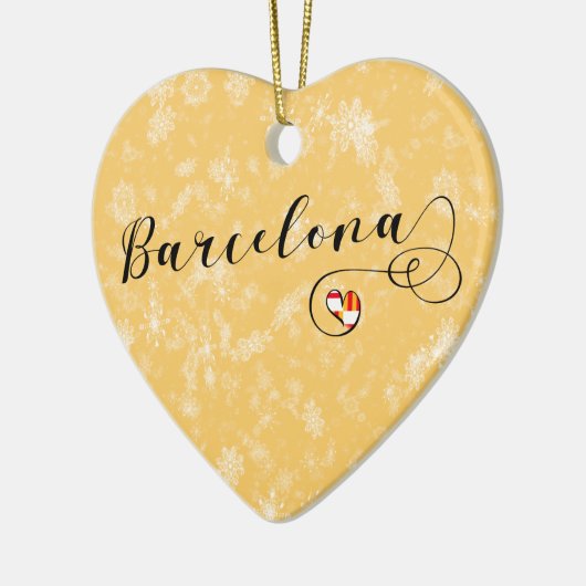 Barcelona Hart, Kerstboomornament Keramisch Ornament (Links)
