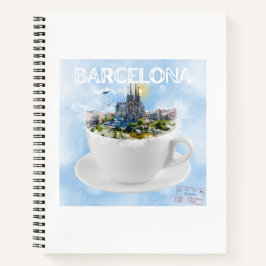 Barcelona in een theekop – Sagrada Familia Skyline Notitieboek