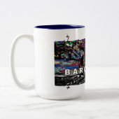 Barcelona in graffiti tweekleurige koffiemok (Links)