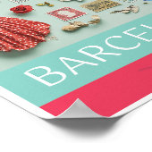 Barcelona in mijn gedachten Poster (Hoek)