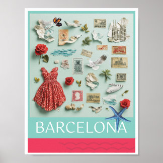 Barcelona in mijn gedachten Poster