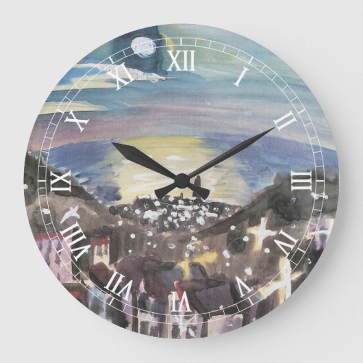 Barcelona in Nacht door Walter Gramatte Grote Klok (Voorkant)