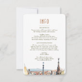 Barcelona Insert INFO Details Spain Wedding Invita Kaart (Voorkant)