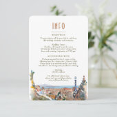 Barcelona Insert INFO Details Spain Wedding Invita Kaart (Staand voorkant)