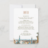 Barcelona Insert INFO Details Spain Wedding Kaart (Voorkant)